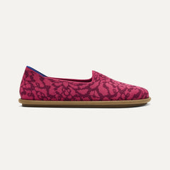 side | The Cruiser Loafer in Fuchsia Bloom shown from the side.