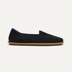 side | The Cruiser Loafer in Black Raffia-Knit shown from the side.
