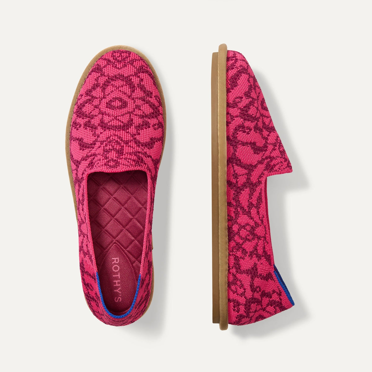 The Cruiser Loafer in Fuchsia Bloom shown from the top. 