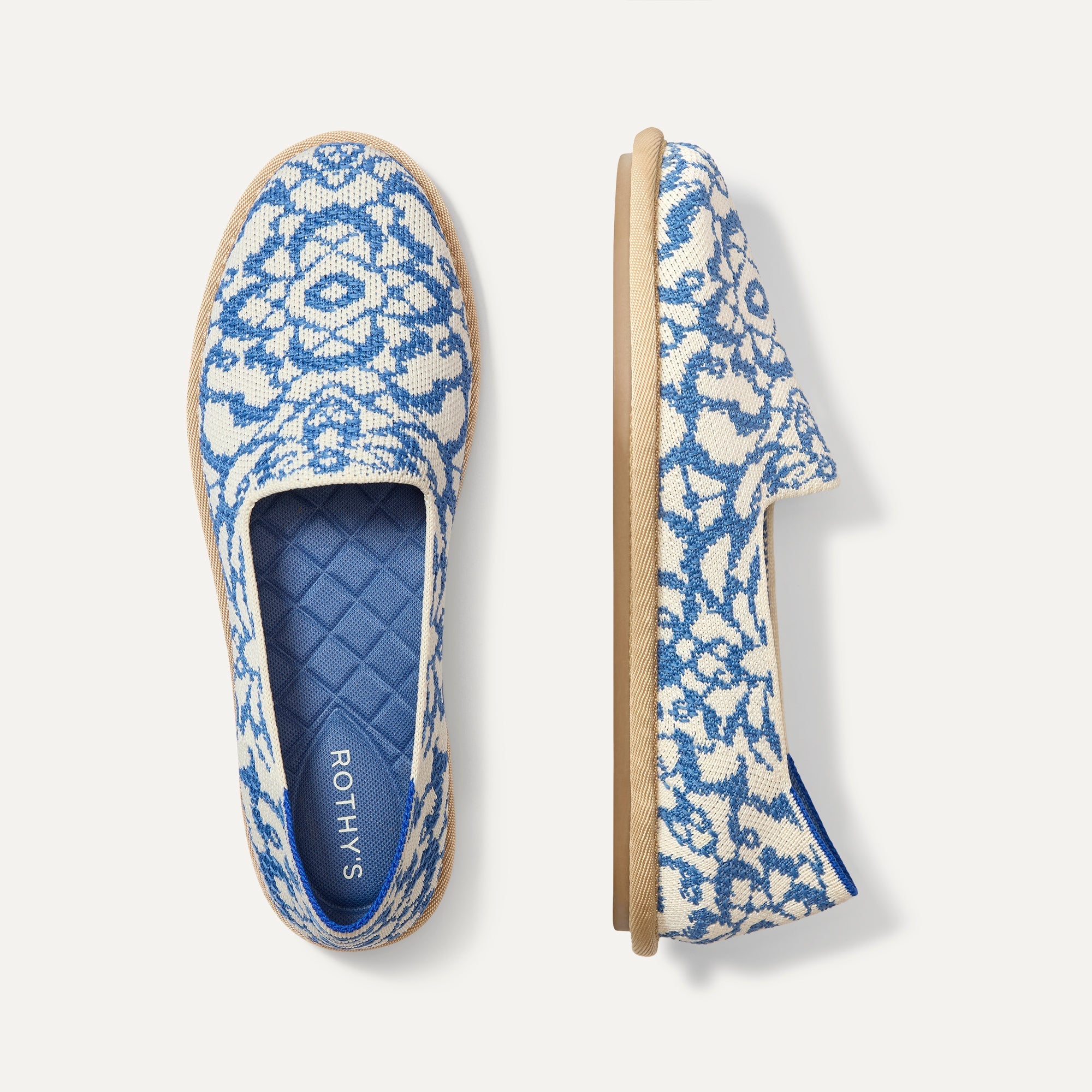 The Cruiser Loafer in Marine Bloom shown from the top. 