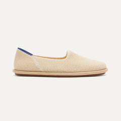 side | The Cruiser Loafer in White Raffia-Knit shown from the side.