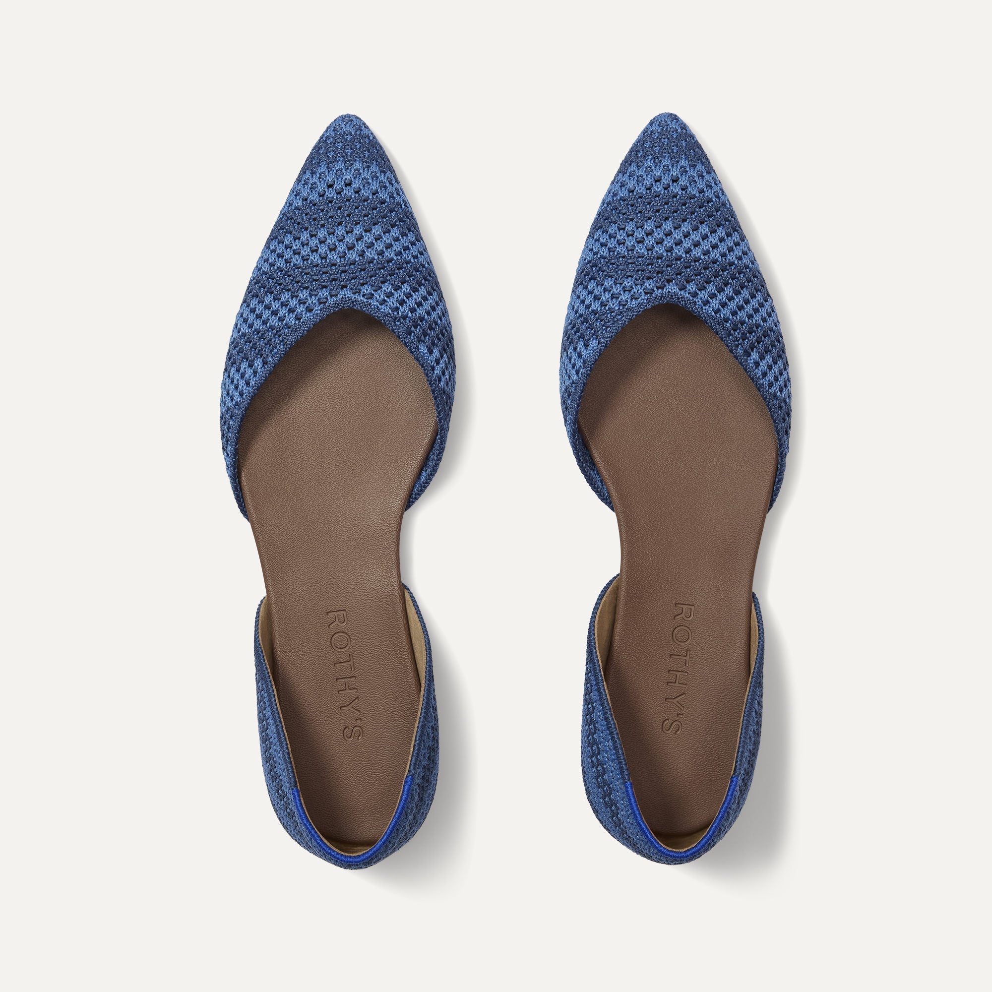 The D'Orsay Point in Sea Stripe shown from the top.
