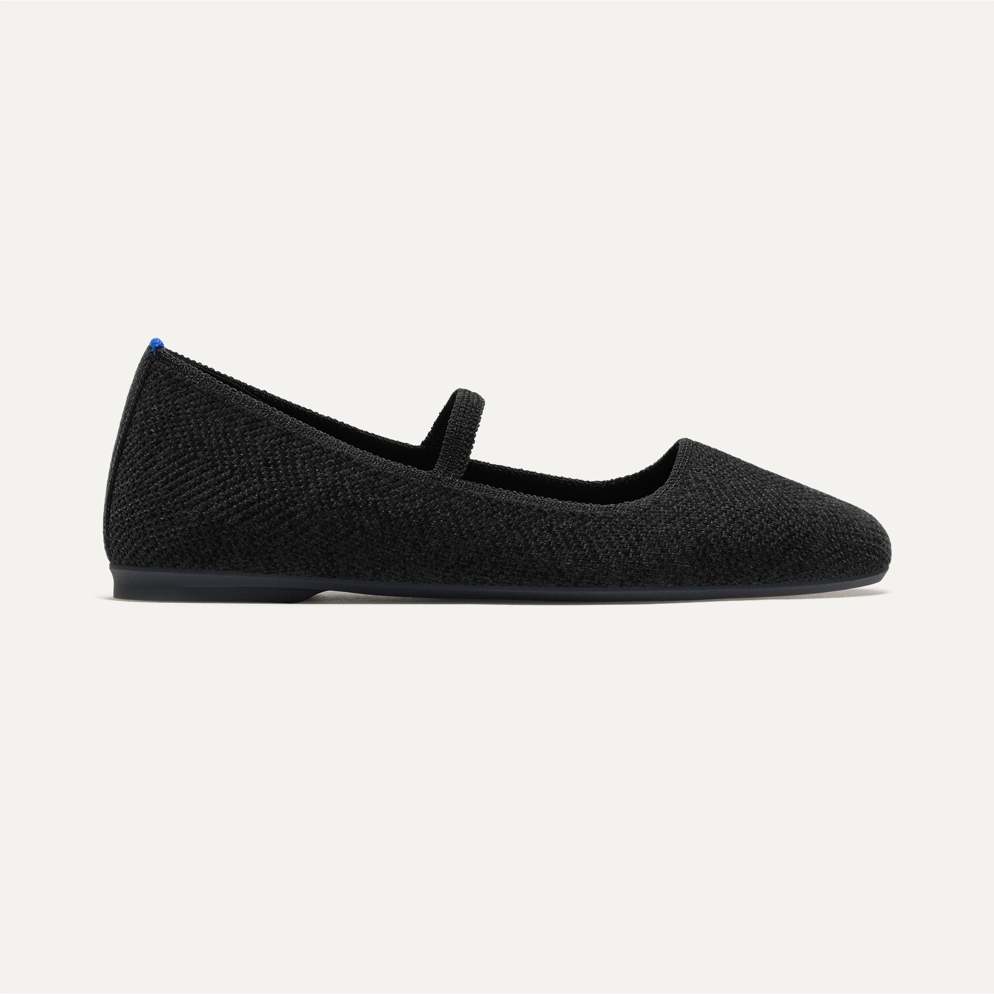 side | The Max Square Mary Jane in ReVelvet™ Black shown from the side.