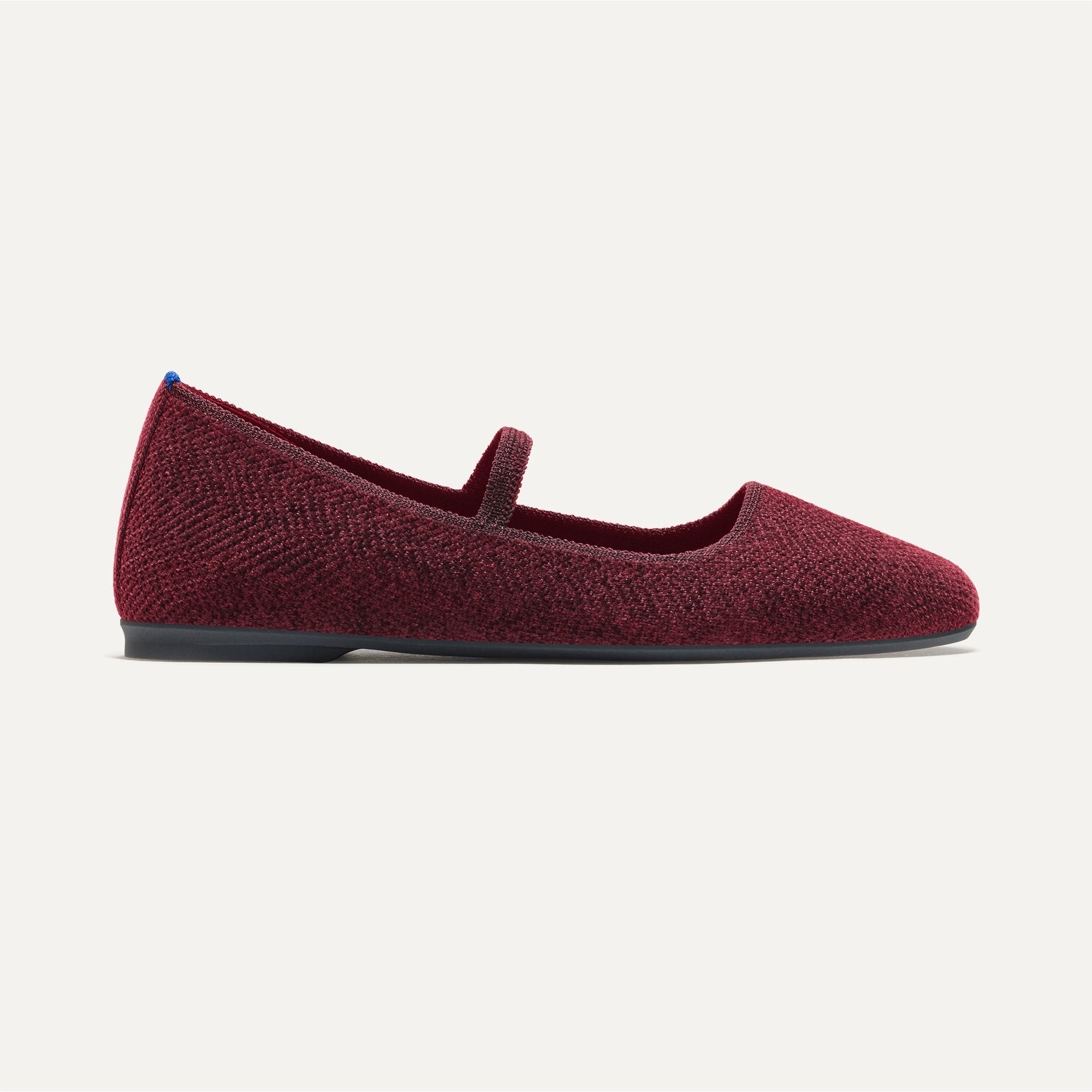 side | The Max Square Mary Jane in ReVelvet™ Syrah shown from the side.