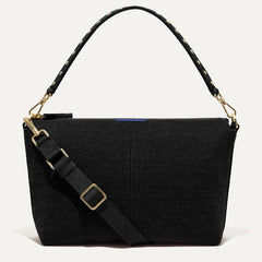 PDP | The Daily Crossbody in Revelvet™ Black  shown from the front.