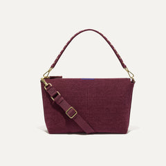 PLP | The Daily Crossbody Bag in ReVelvet™ Syrah shown from the front.