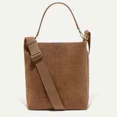 PDP | The Bucket Bag Revelvet™ Cinnamon shown from the front.