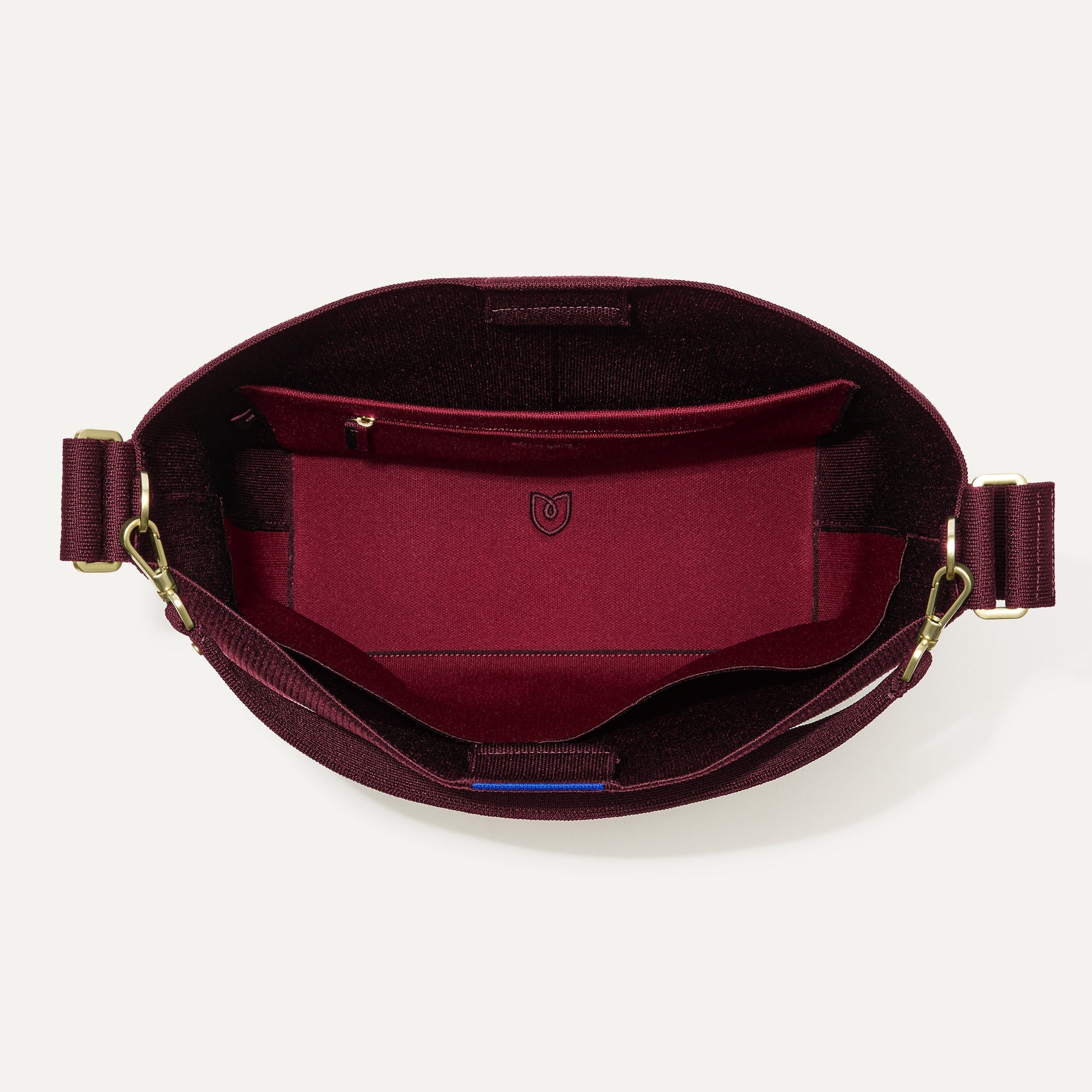 The Bucket Bag in ReVelvet™ shown from the top with base insert.