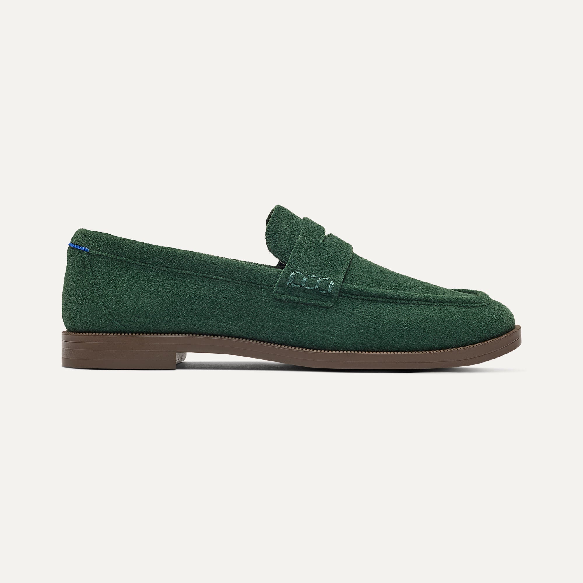 side | The Penny Loafer in ReVelvet Woodland shown from the side. 