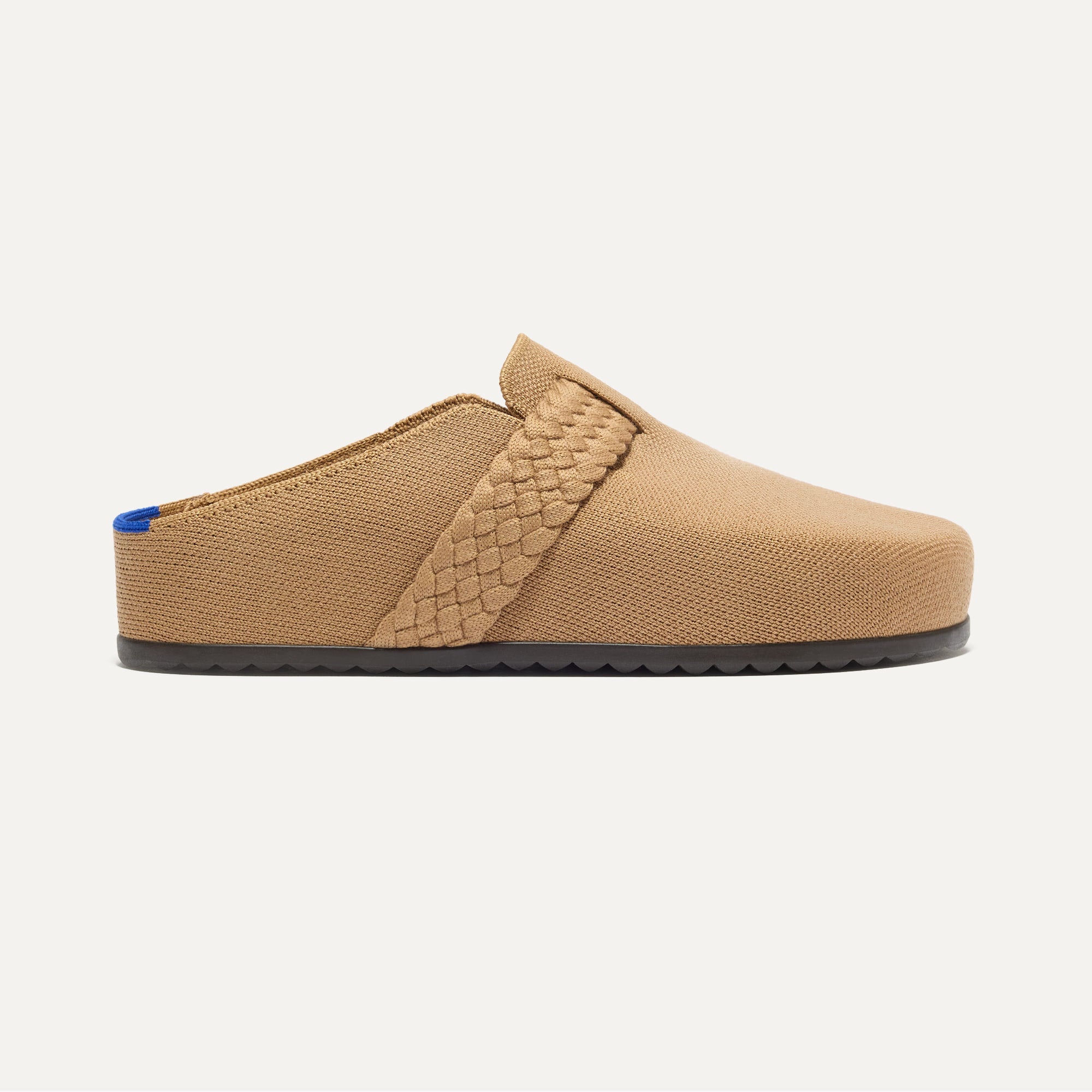 side | The Braid Clog in Butternut shown from the side.