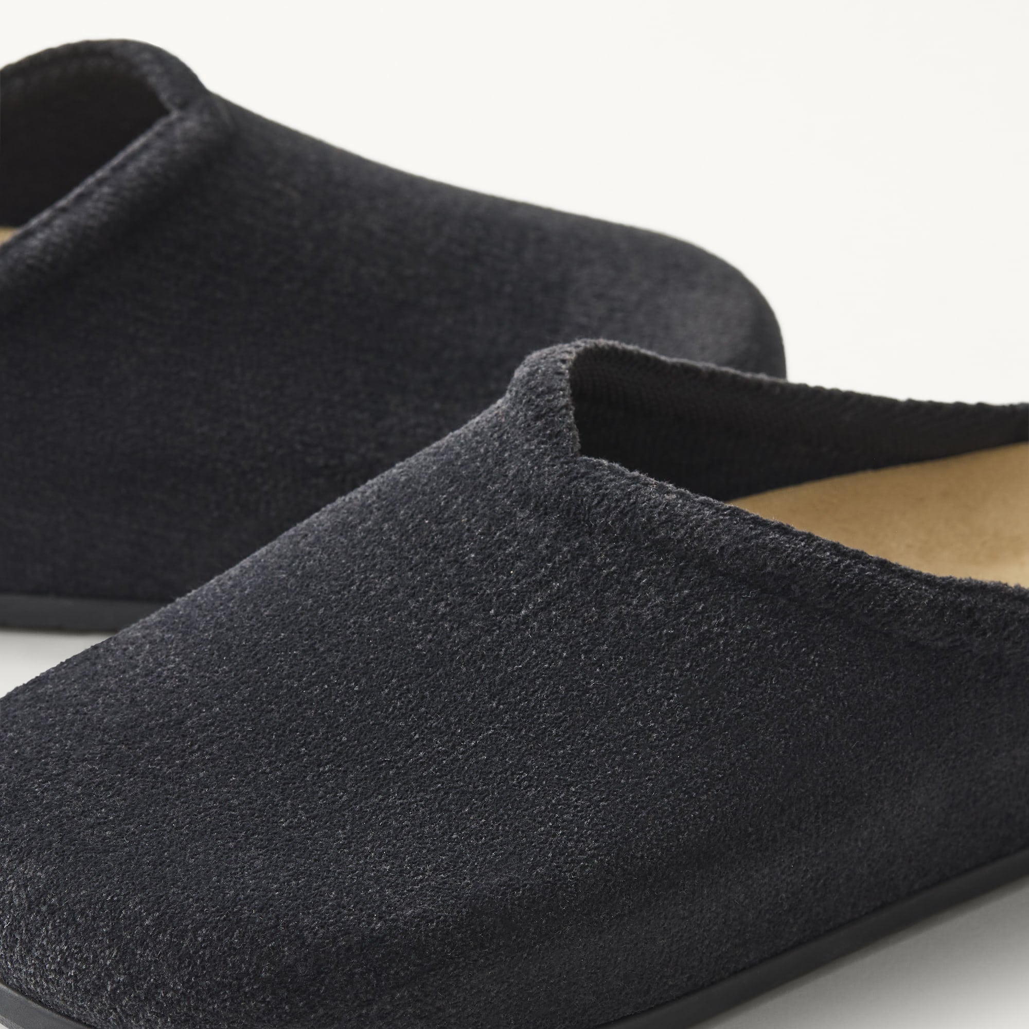 The toe and vamp of The Casual Clog, in diagonal view.