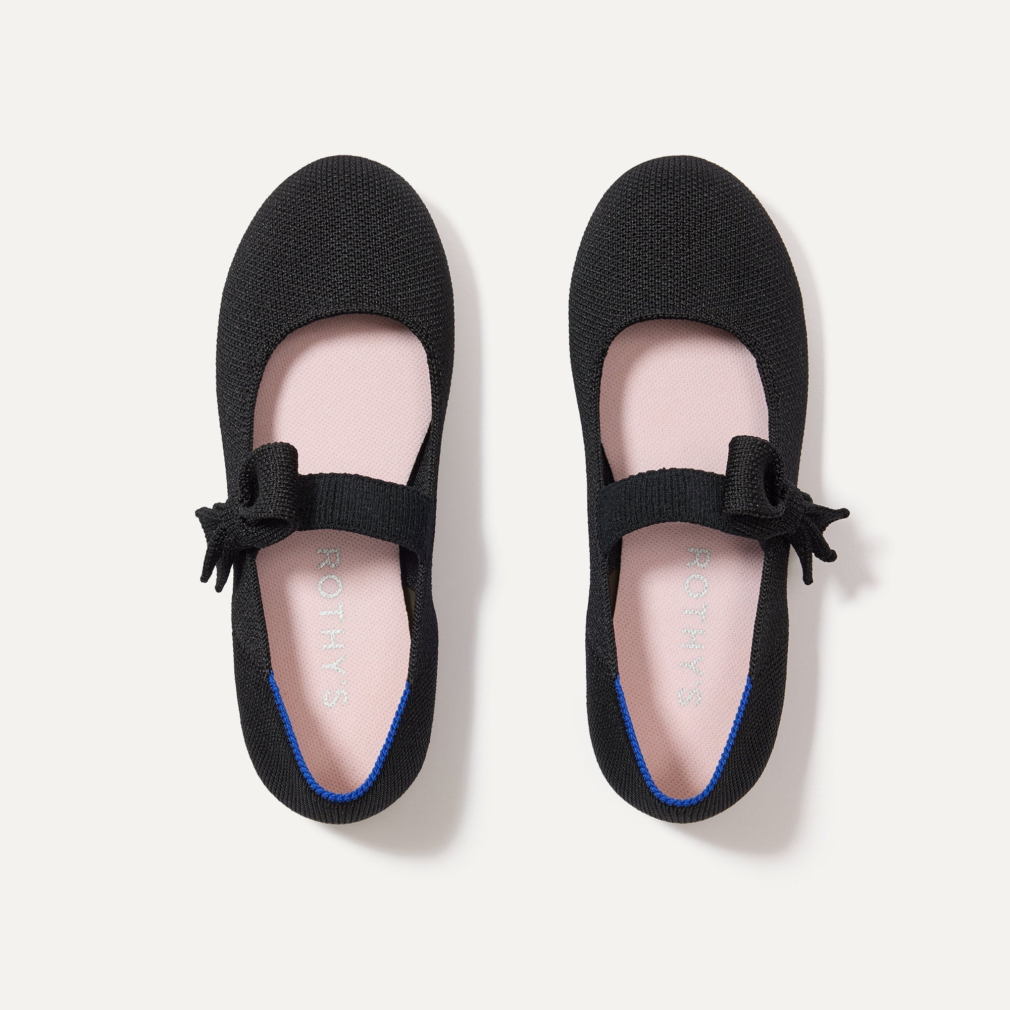 The Kids Tux Bow Mary Jane in Black shown from the top.