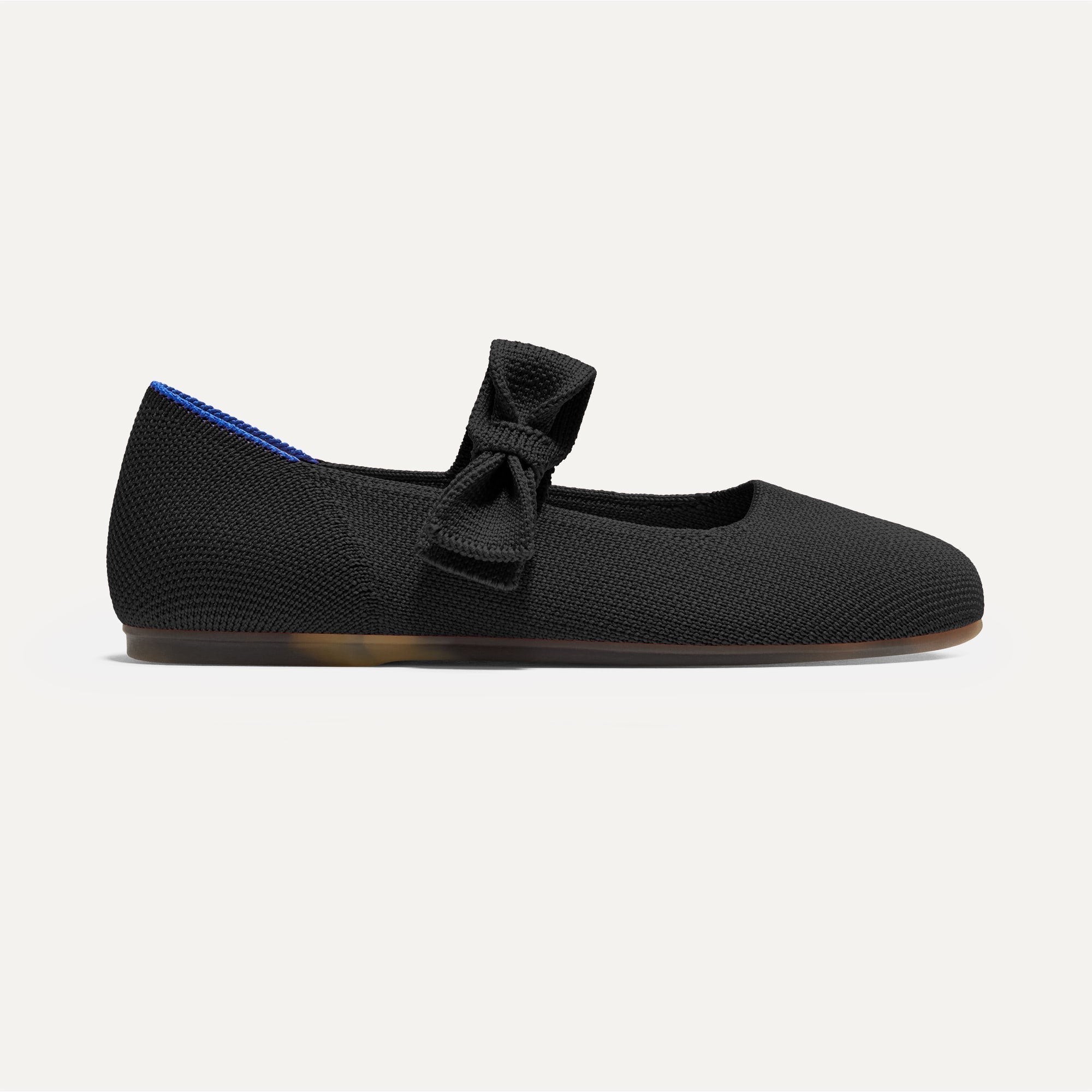 side | The Kids Tux Bow Mary Jane in Black shown from the side.