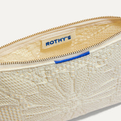 The Convertible Clutch in Moonflower, shown open from the top in diagonal view.