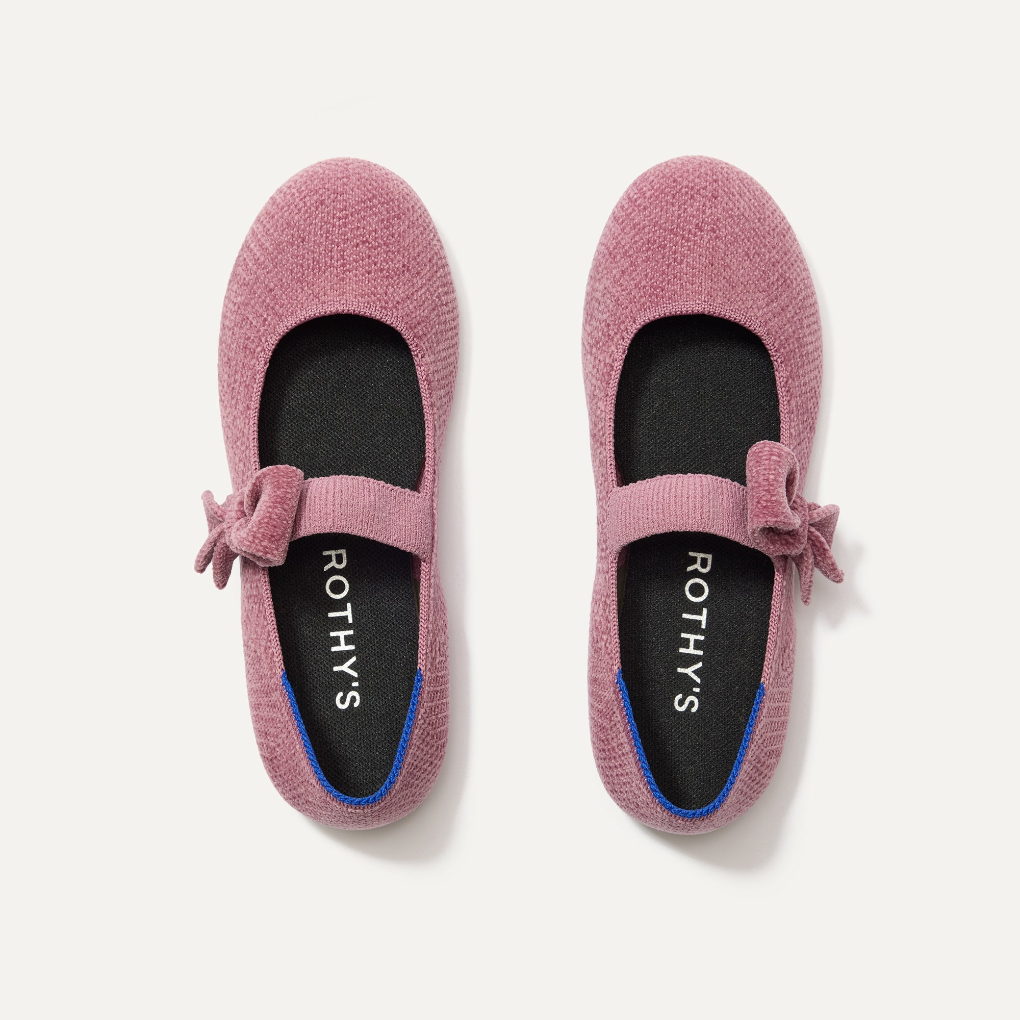 The Kids Tux Bow Mary Jane in ReVelvet™ Lilac shown from the top.