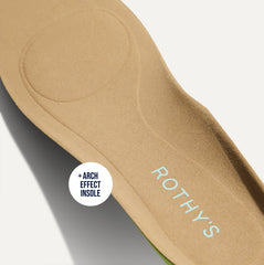 Close up of the Arch Effect Insole on The Daily Flat in Minx. 