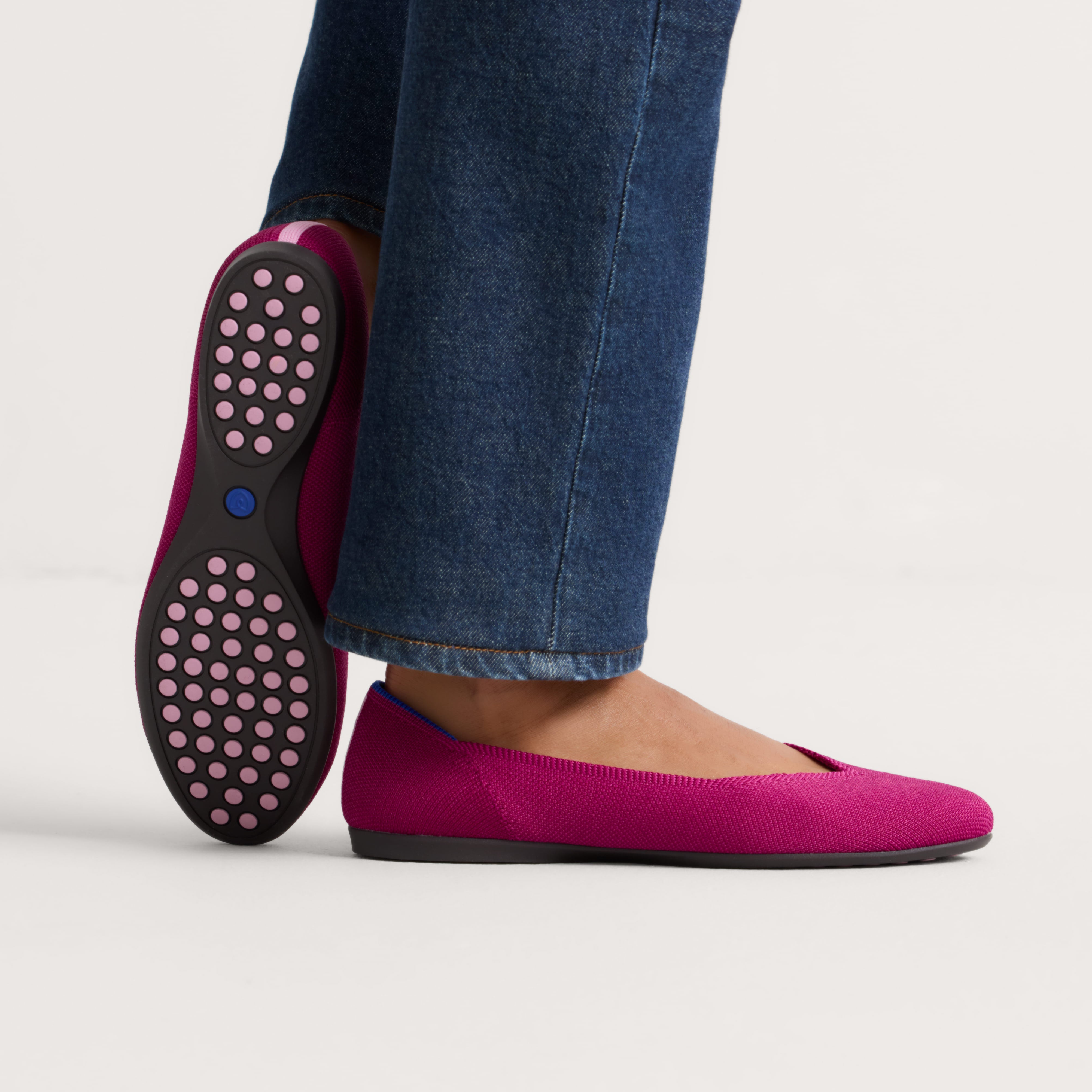 hover | Model wearing The Daily Flat in Wild Berry. 