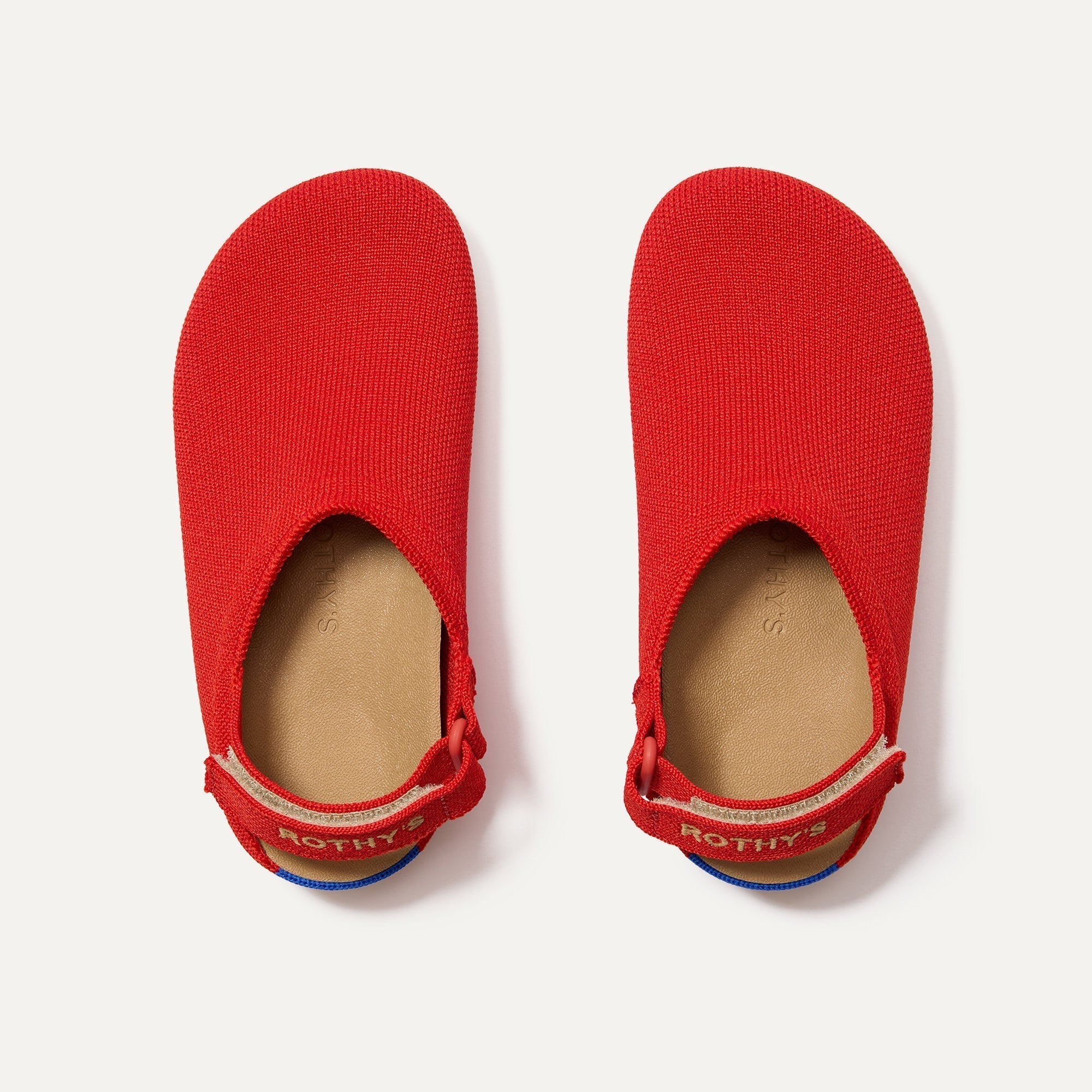 The Kids Clog in Firetruck Red shown from the top. 
