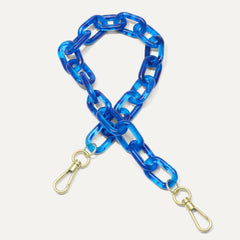 The Shoulder Strap in Cobalt Chain.