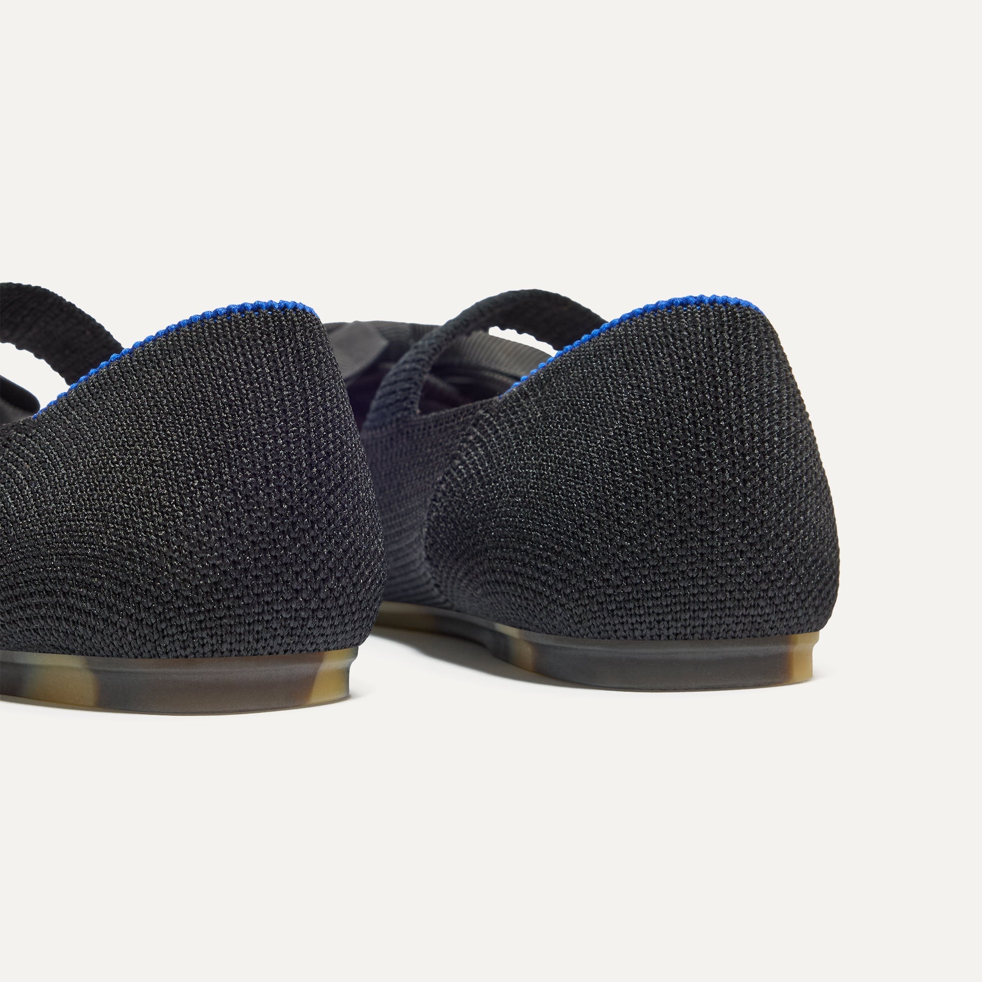 Close up of the heel of The Kids Big Bow Mary Jane in Black.