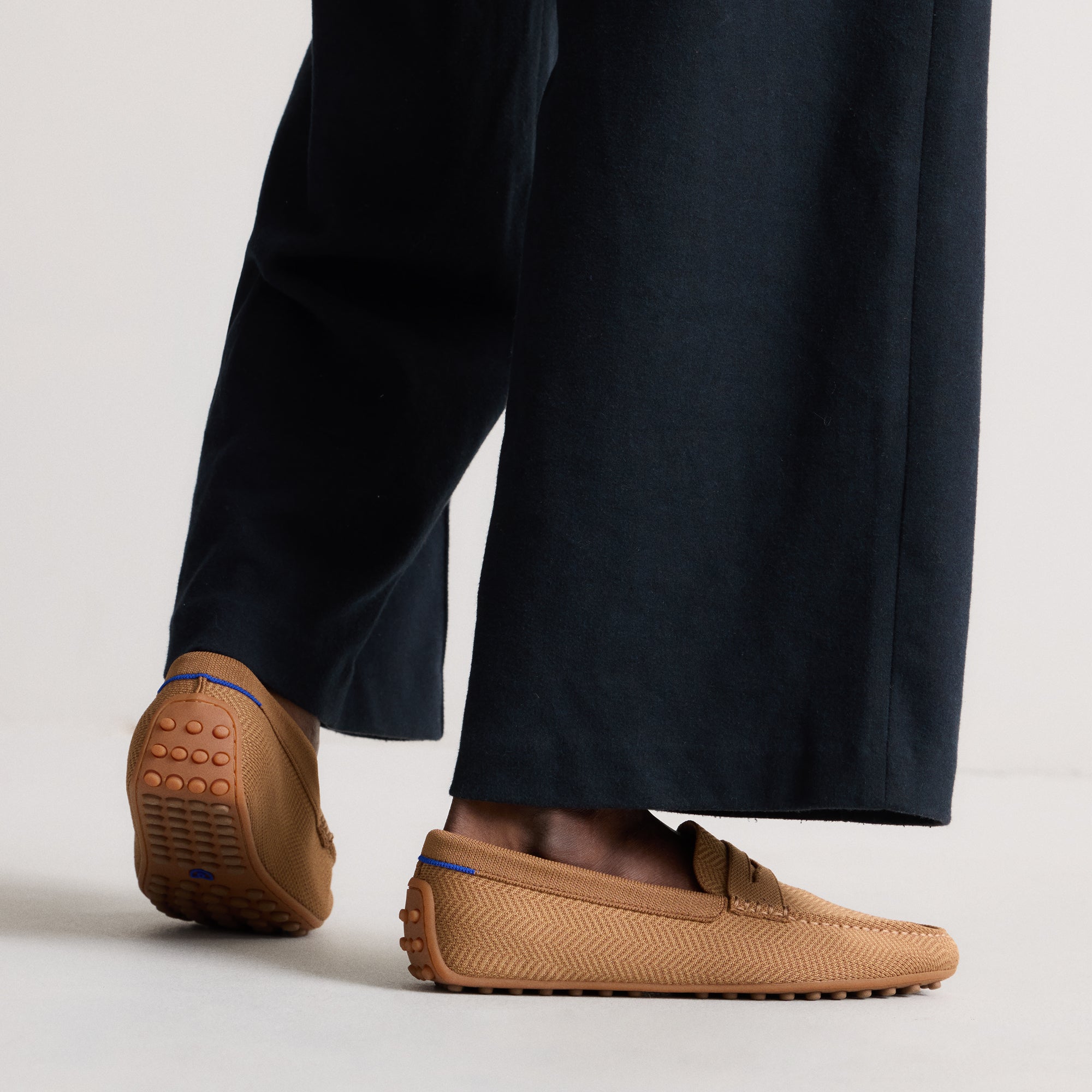 hover | Model wearing The Men's Daily Driver in Oak Herringbone. 