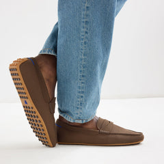 hover | Model wearing The Men's Daily Driver in Dark Roast. 