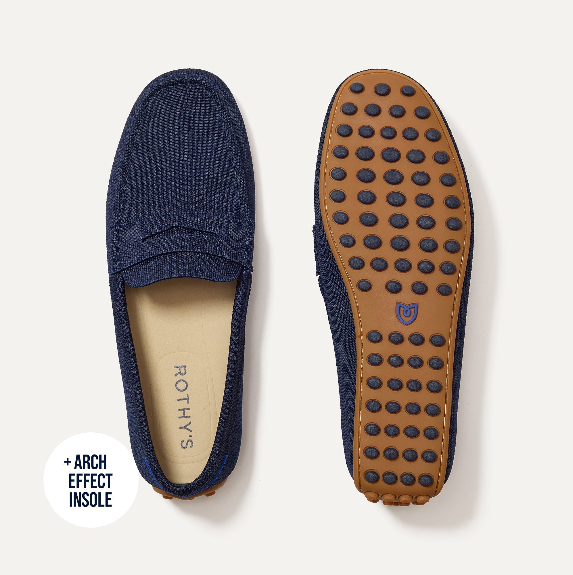 The Men's Daily Driver in Nautical Navy shown from the top. 