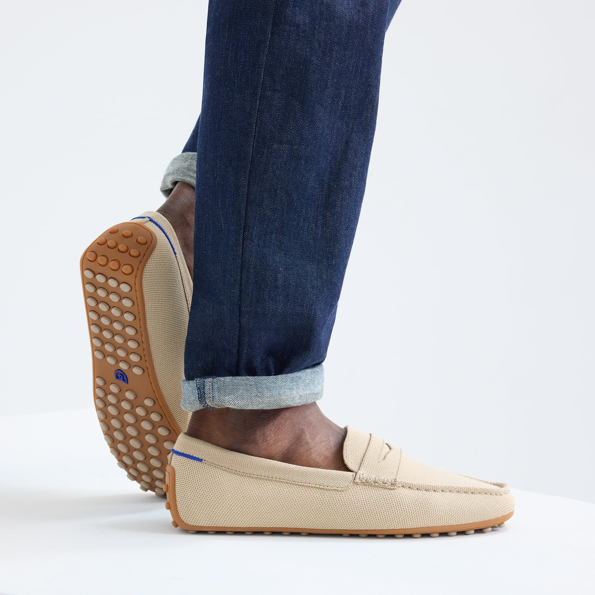 hover | Model wearing The Men's Daily Driver in Shore. 