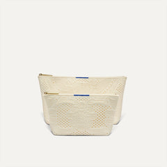 PLP |The Travel Pouch Set in Moonflower shown from the front.
