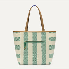 PDP |The Two-Way Tote in Ivy shown from the front.