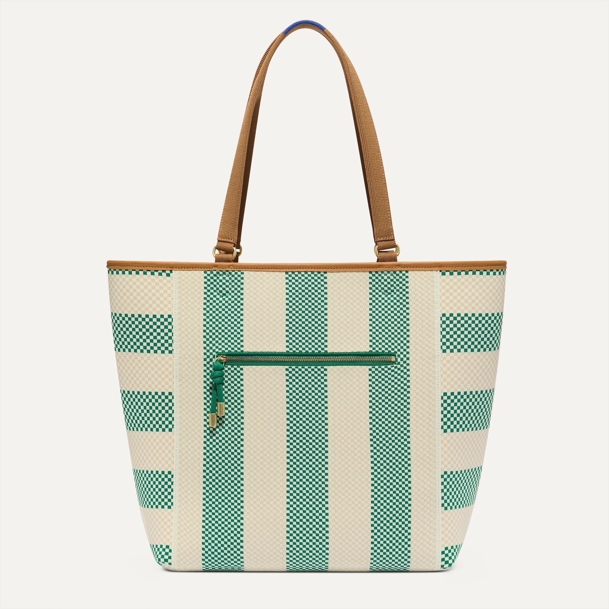 PLP |The Two-Way Tote in Ivy shown from the front.