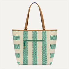 PLP |The Two-Way Tote in Ivy shown from the front.