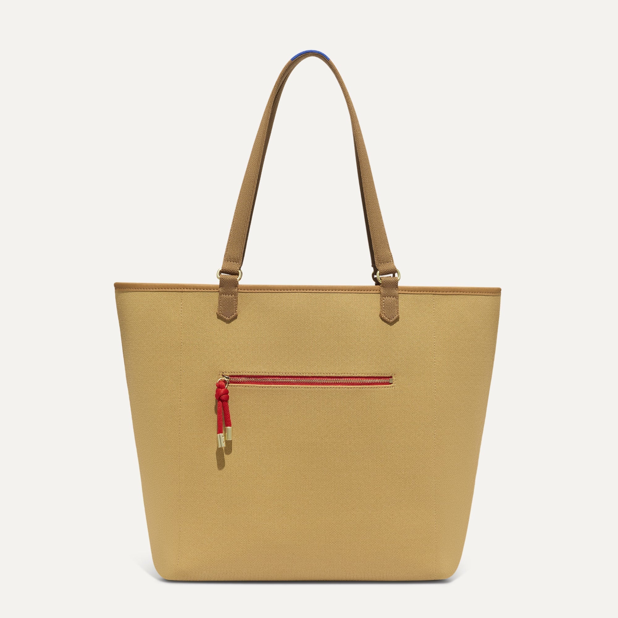 Overlay::Two looks in one! Just flip it inside out to wear the Tan side. | Alt::The Two-Way Tote in Sienna shown from reversible side. 