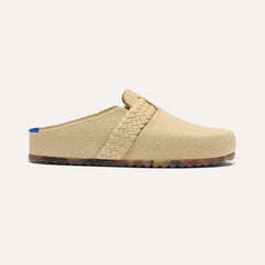 side | The Braid Clog in Wheat shown from the side.