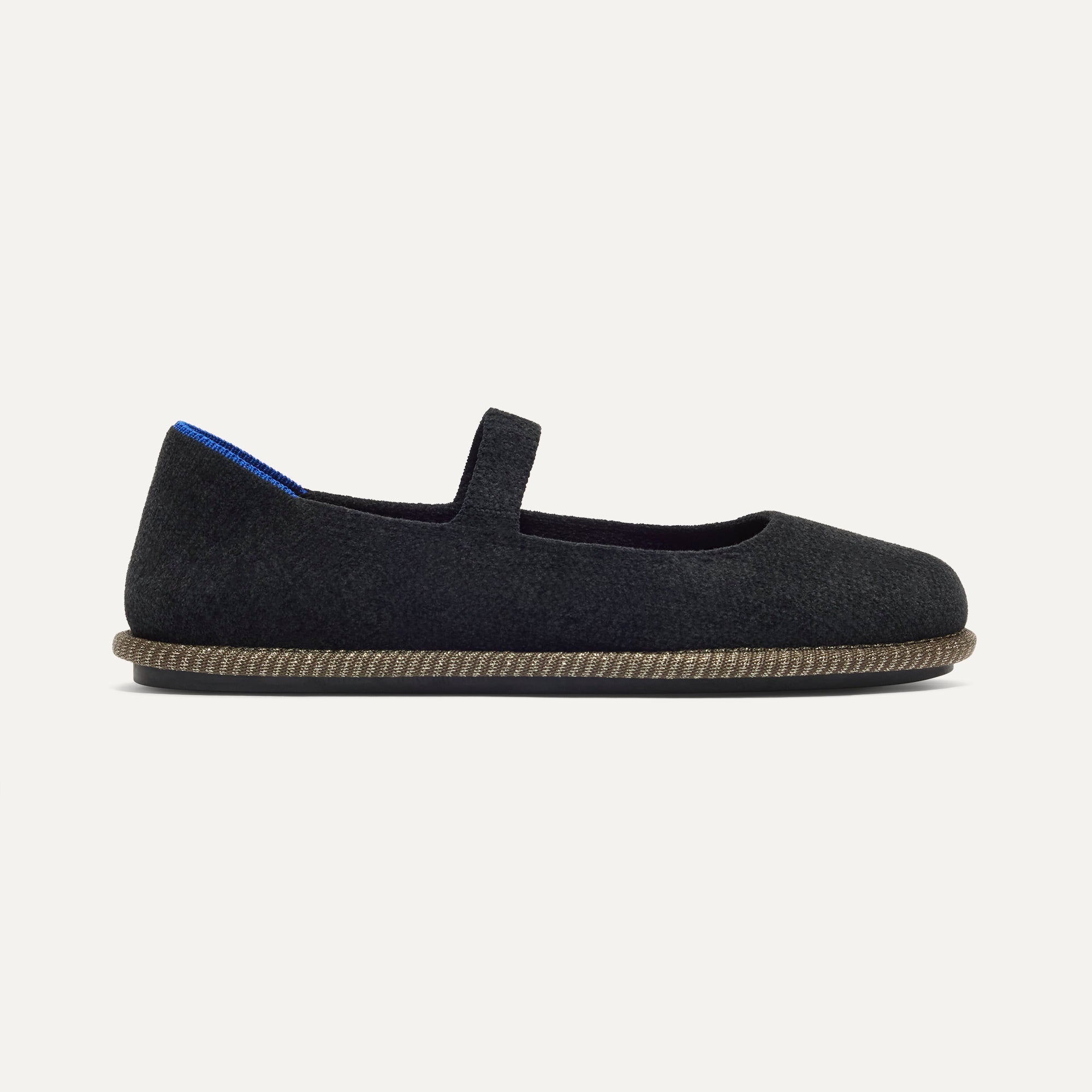 side | The Cruiser Mary Jane in ReVelvet Black shown from the side.