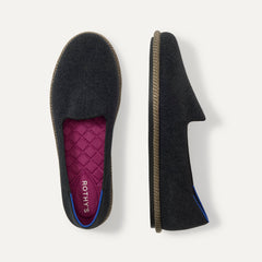 PDP | The Cruiser Loafer in ReVelvet Black shown from the top. 
