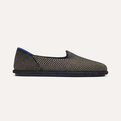 side | The Cruiser Loafer in ReVelvet Jet Herringbone shown from the side.