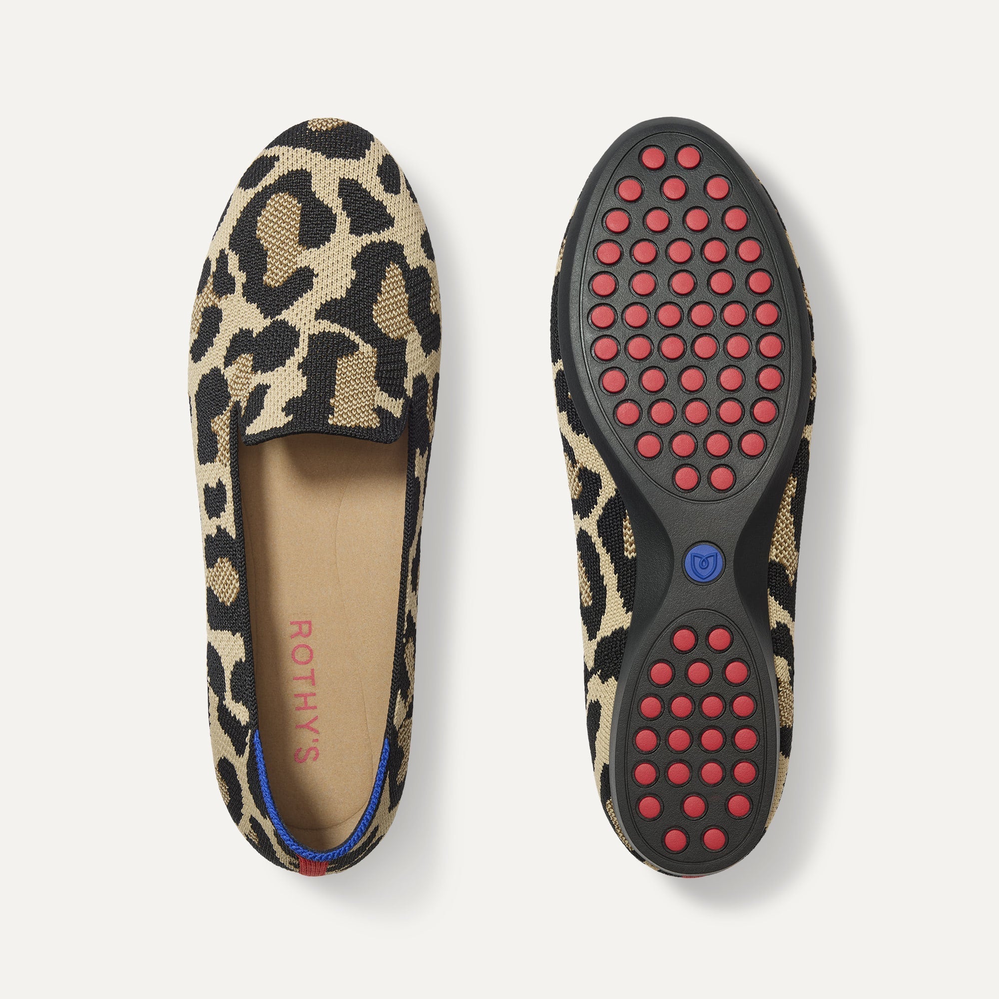 PLP |The Daily Loafer in Desert Cat shown from the top with one shoe showing the outsole. 
