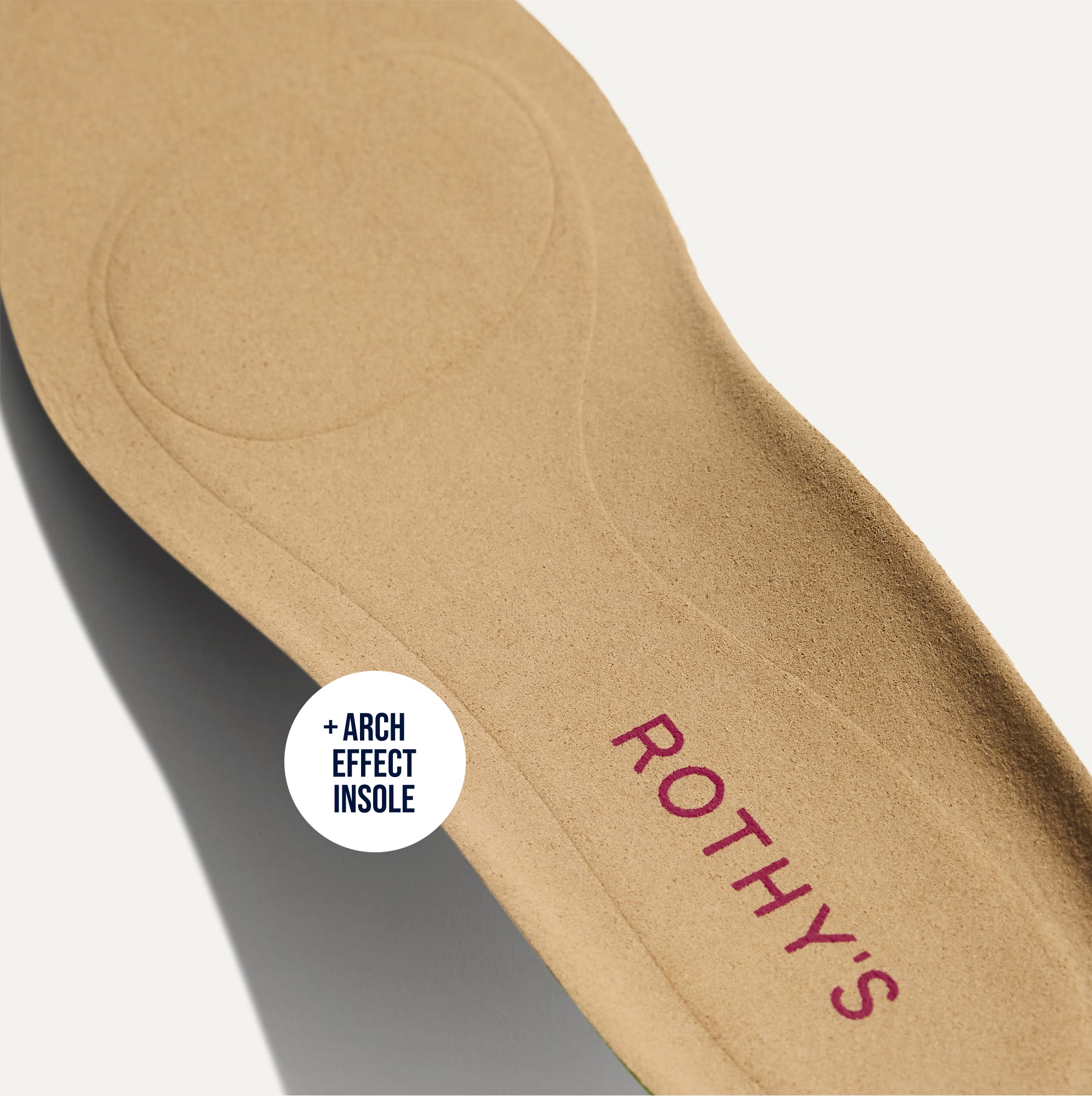 Close up of the Arch Effect Insole on The Daily Loafer in Fig Zig Zag. 