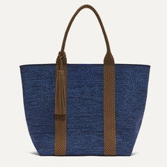 PLP |The Lightweight Tote in Dusk Open-Knit shown from the front. 