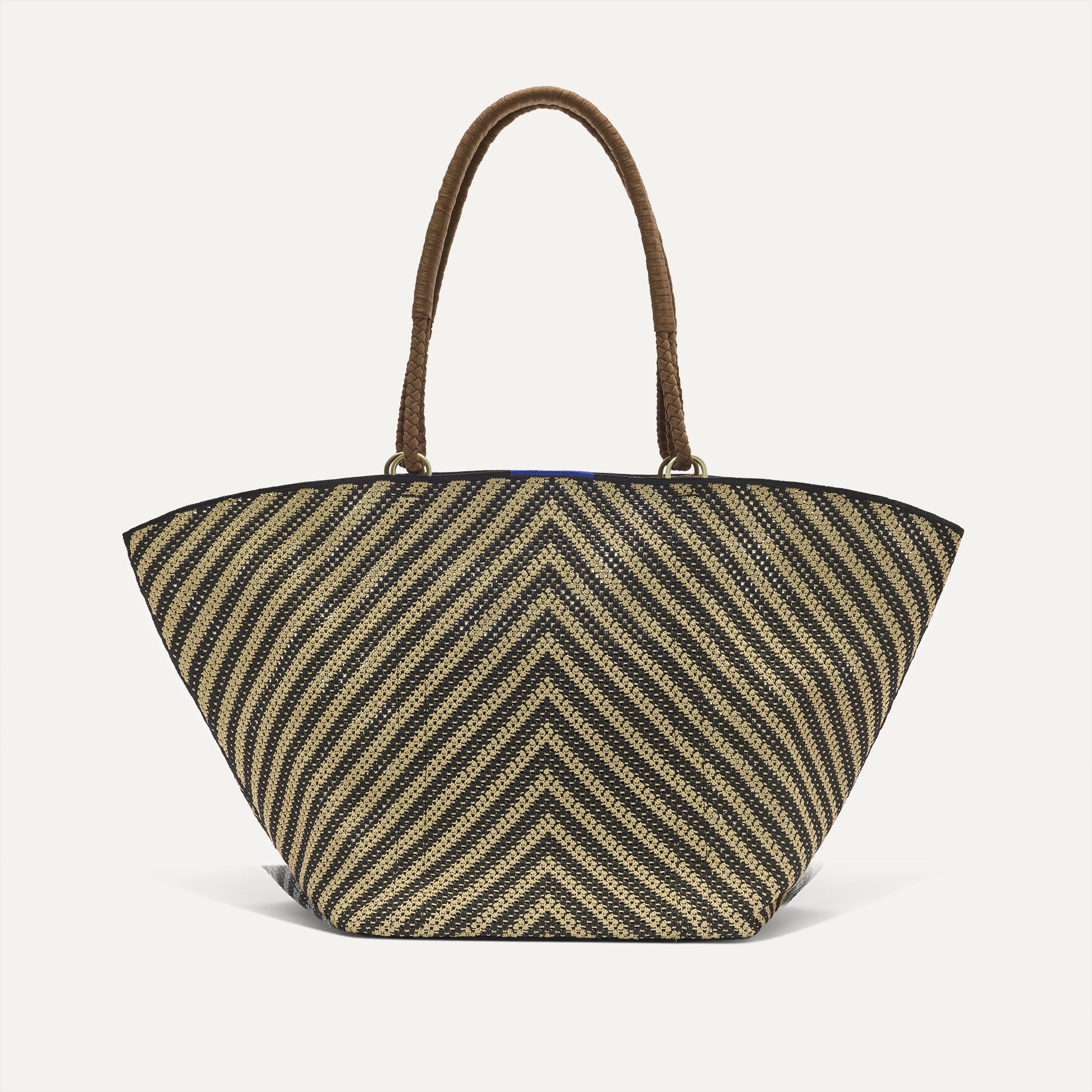 PLP |The Summer Tote in Toffee Chevron shown from the front.