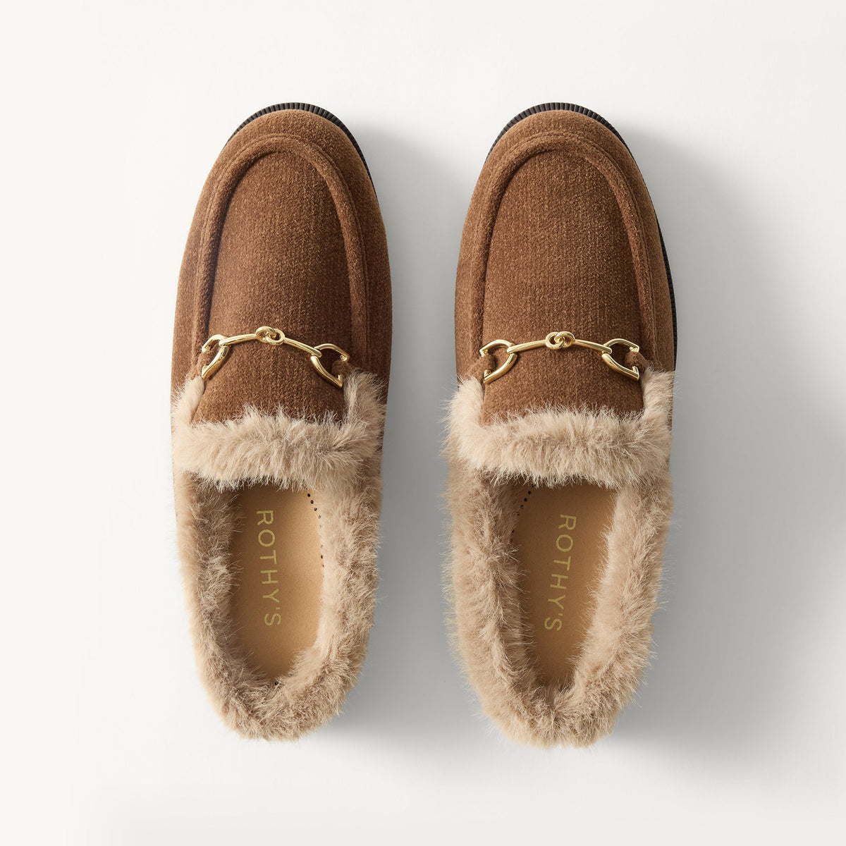 PDP | The Après Loafer Mule in ReVelvet Cinnamon shown from the top.