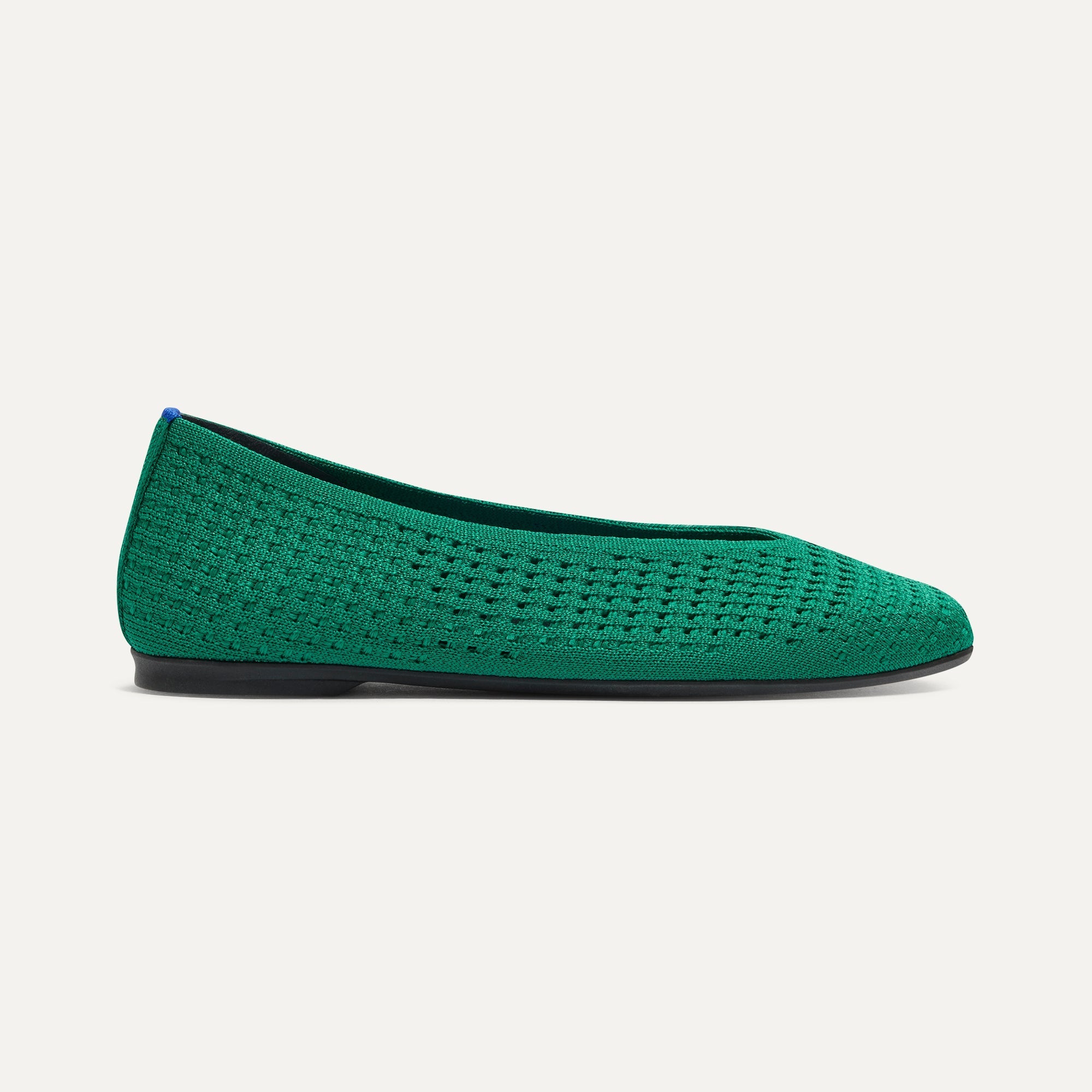 side | The Max Square Ballerina in Clover Mesh shown from the side.
