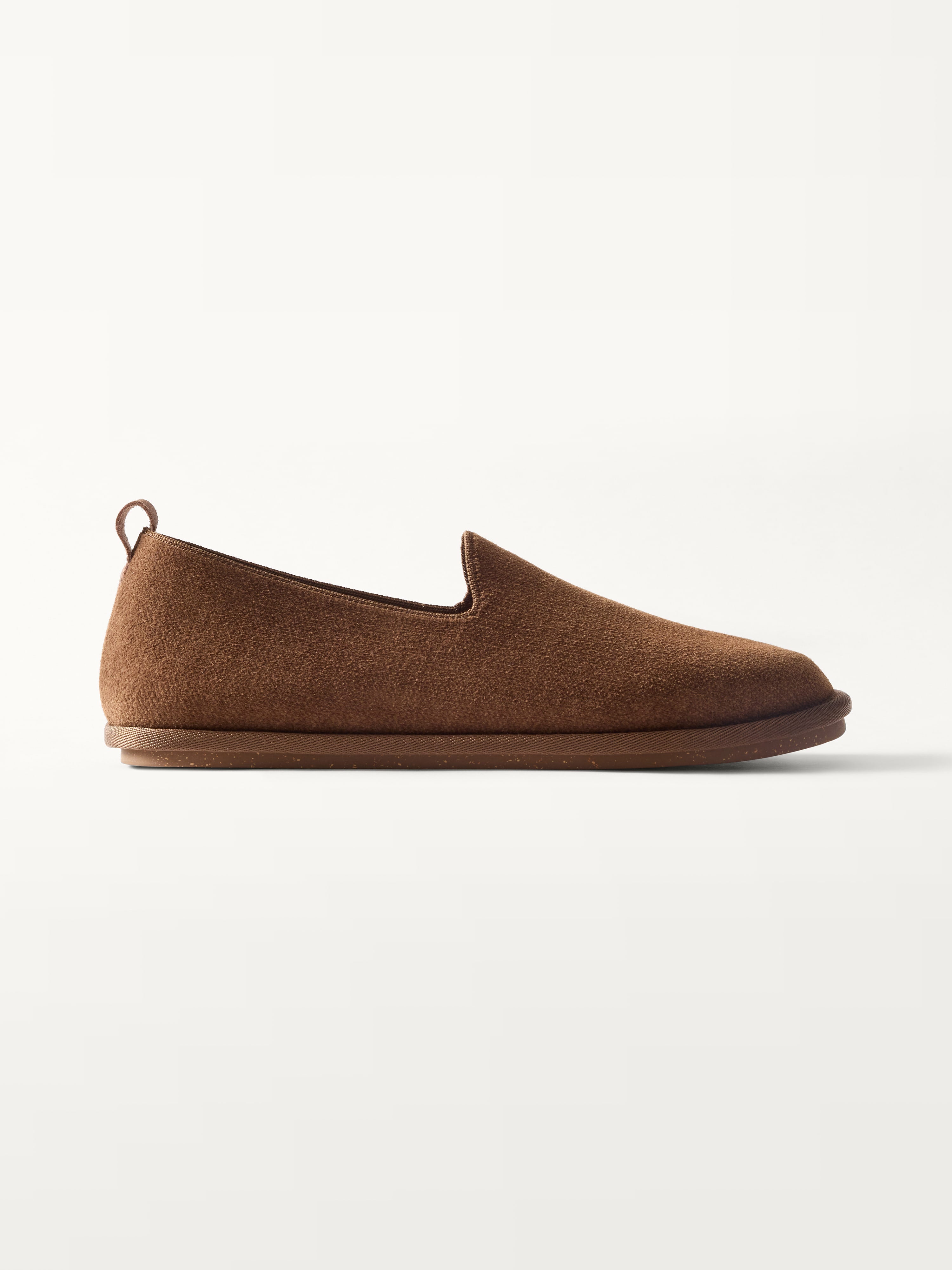 PLP | The Men's Cruiser Loafer in ReVelvet™ Umber shown from the side. 