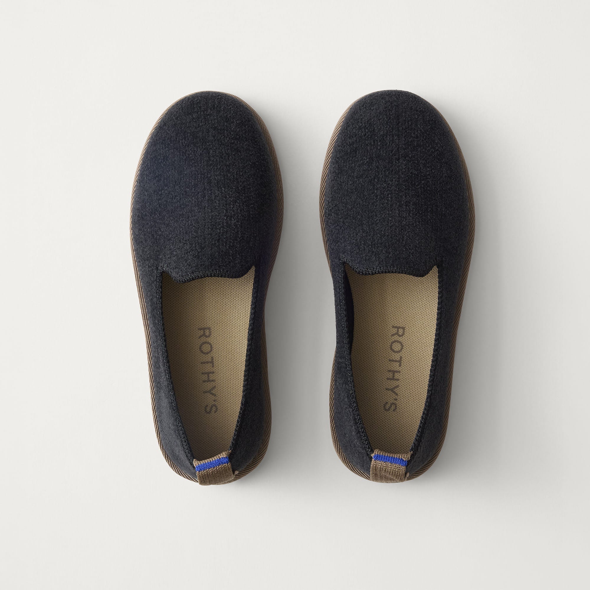 PDP | The Mini Loafer in ReVelvet™ Black shown from the top.