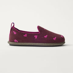 The Mini Loafer in ReVelvet™ Heartbeat shown from a side view showing the outsole.