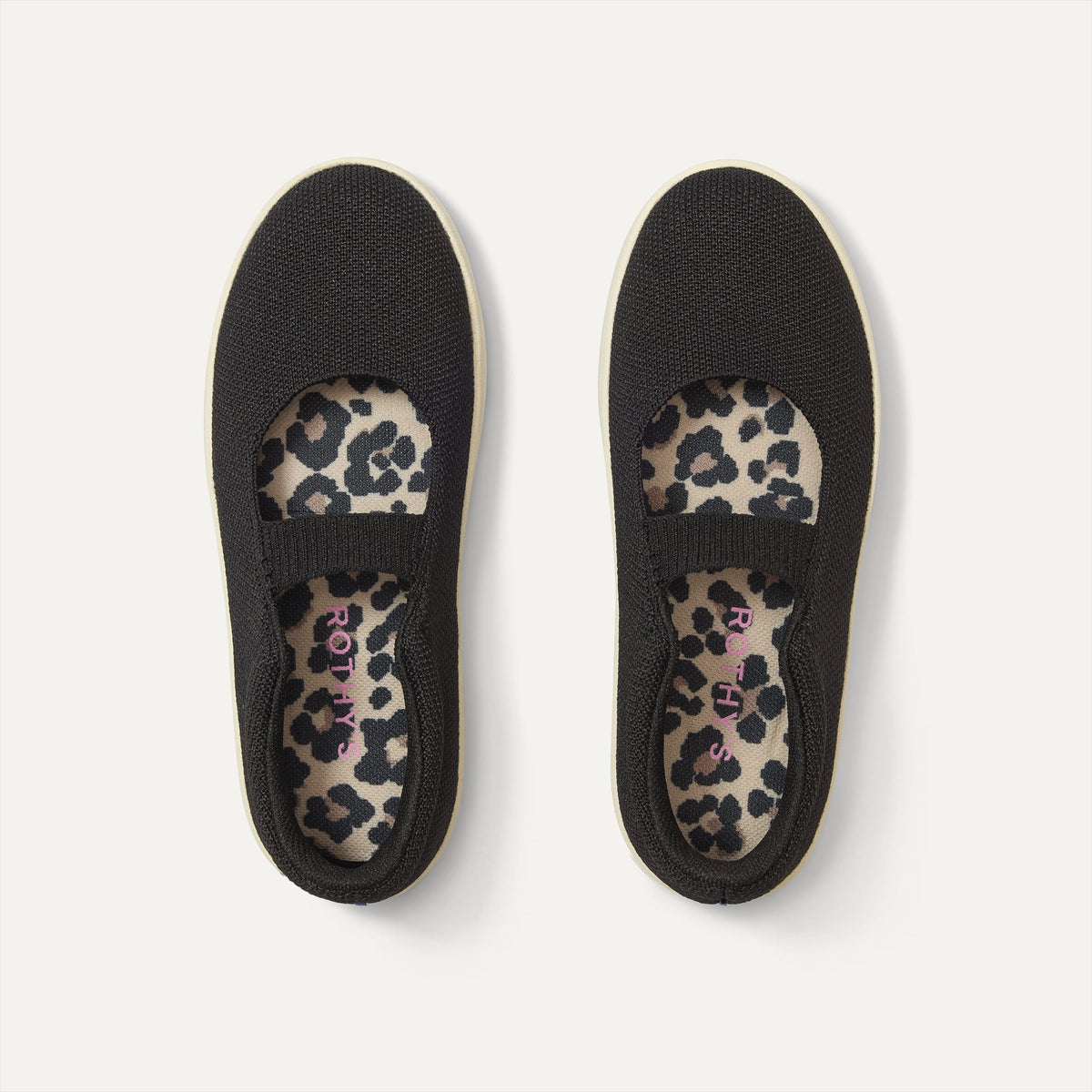 The Kids MJ Sneaker in Black shown from the top.