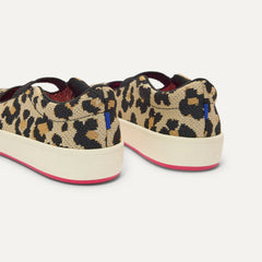 Close up of the heel of The Kids MJ Sneaker in Desert Cat.