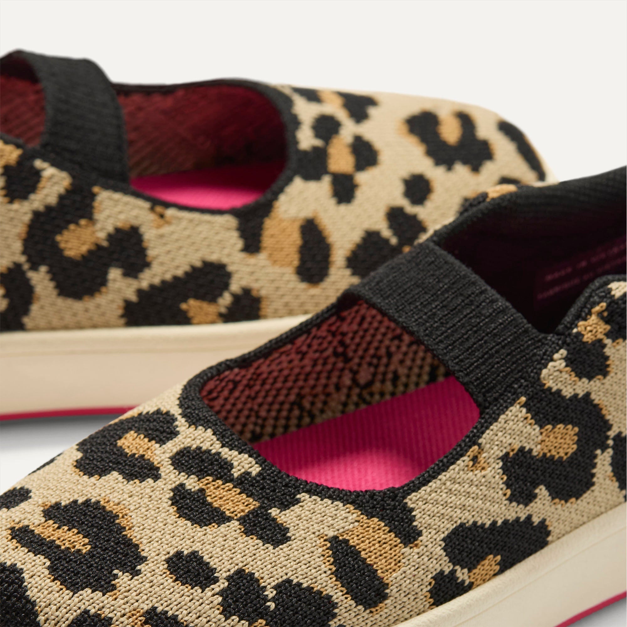 Close up of the strap detail on The Kids MJ Sneaker in Desert Cat.