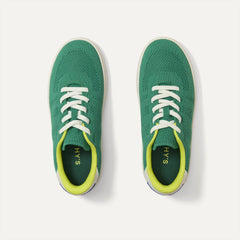 The Kids Stretch Sneaker in Emerald Pop shown from the top. 